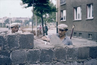 Germany / GDR, Berlin. The building of the wall. August 1961