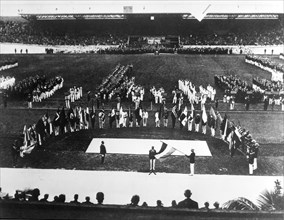 Opening ceremony in the Olympic stadium in Amsterdam