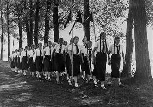 Jeunes filles des BDM, "Bund Deutscher Mädels", 1938