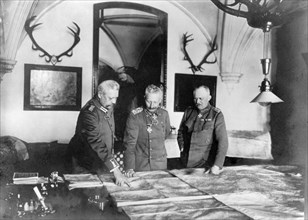 Guillaume II, Paul von Hindenburg et Erich Ludendorff, 1918