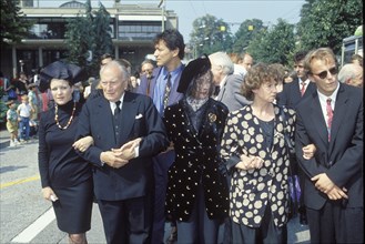 Funérailles de Jean Tinguely à Fribourg, le 4 septembre 1991