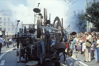 Funérailles de Jean Tinguely à Fribourg, le 4 septembre 1991