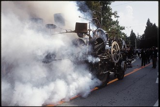 Funérailles de Jean Tinguely à Fribourg, le 4 septembre 1991