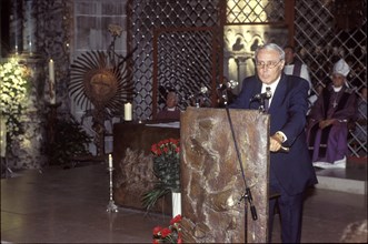 Funérailles de Jean Tinguely à Fribourg, le 4 septembre 1991