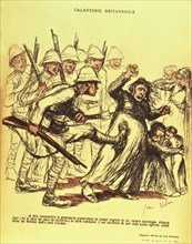 Veber, "galanterie britannique", satire française à l'encontre des camps de concentration où sont rassemblés femmes et enfants Boer