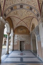 Frescoes in the arcades