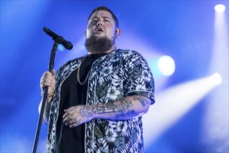 The British blues and soul singer Rag 'n' Bone Man live at the 28th Heitere Open Air in Zofingen