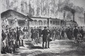 Departure of Emperor Napoleon III. and the imperial prince of Saint-Cloud on July 28