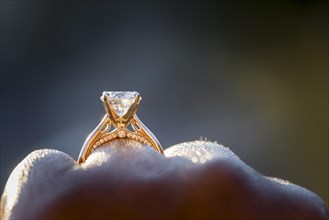Diamond ring close up