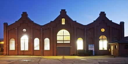 Old turning shop at dusk