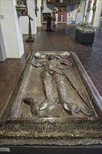 Grave plate of Ludwig and Hans Paulsdorfer around 1500 from the Minoritenkirche Regensburg