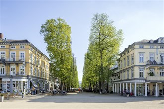 Panoramic view from Brunnenplatz to the main avenue in the spa quarter