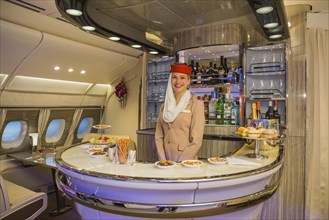 Airline Emirates presents new on-board bar for the Airbus A380