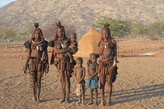 Himba women and children