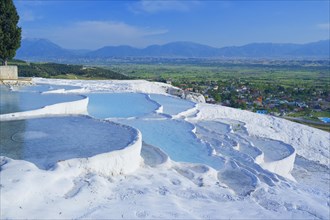 Terraced travertine thermal pools