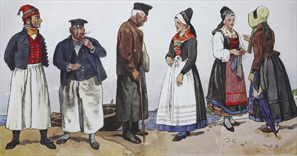 People in traditional costumes