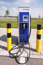 Electric car filling station on A8 motorway