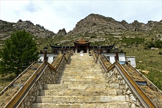 Stairway to the Buddhist Monastery Aryapala Initiation and Meditation Centre