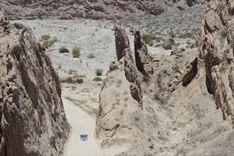 Rugged rocks in the Quebrada de Las Flechas