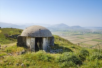 Pillbox bunker on archaeological site Phoinike
