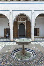 Courtyard with columns and fountain
