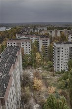 Ghost town Prypyat in the Chernobyl region
