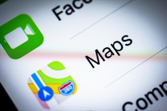 Apple Maps displayed on an iPhone
