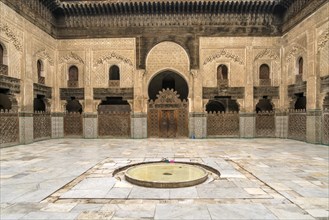 Courtyard of the Koran school Medersa Bou Inania