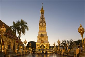 Chedi of Wat Phra That Phanom at dusk