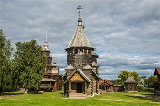 Wooden church in the Museum of wooden architecture in the Unesco world heritage sight Suzdal