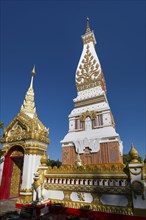 Gilded wall in front of the Chedi of Wat Phra That Phanom