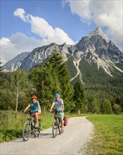 Two mountain bikers