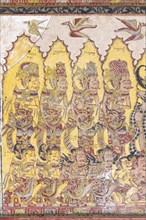 Wall paintings adorning the ceilings of the Bale Kerta Gosa or grand hall