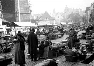 Marketplace in the Freiburg Old Town