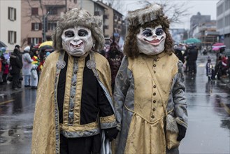 A princely couple at the carnival procession of the Mattli Zunft in Littau