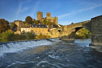 Castle and town Runkel with medieval stone bridge