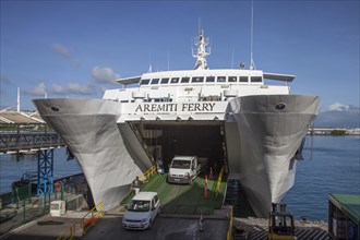 Aremiti Ferry anchored in the port