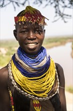 Young woman with traditional jewelry