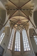 Gothic vault of the city church St. Jakob and St. Dionysius
