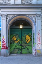 Graffiti at a house entrance of the 19th century