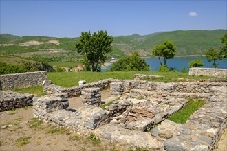Ruins of the Basilica of Lin on Lake Ohrid