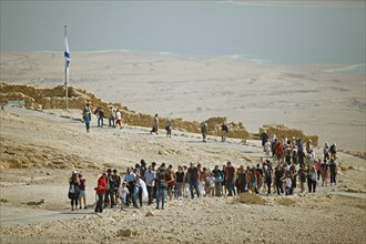 Communion procession at the Herod Fortress of Masada