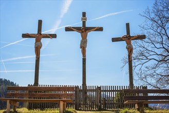 Kalvarienberg with three crosses