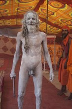 A naked Sadhu during the Kumbh Mela
