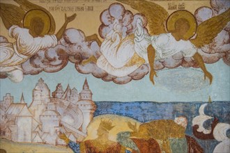 Frescos in the cathedral of the kremlin of Rostov veliky