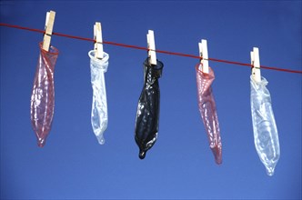 Condoms on the clothesline