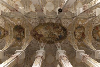 Vaulted ceiling with frescos by the Asam brothers