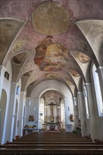 Chancel and ceiling frescoes