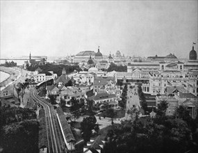 View to the buildings at the territory of the World Exposition 1893