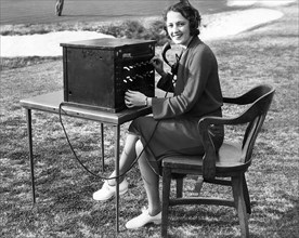 Woman with radio